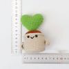 Lovely Heart-shaped Crochet Potted Mini Handwoven Plant Desk Bookshelf Decor Knitting Flowers Gift
