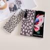 For Samsung Galaxy Z Fold 4 3 Case Leopard Print Painted Transparent Folding Shockproof Pc Hard Back Cover For Zfold4 Fold3 Case