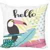 Home Decor Hello Toucan & Flamingo Tropical Style Pillows Pattern Cushion Cover Suitable For Sofa Bedroom Car Pillow Cover