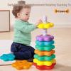 Rainbow Spin Stacker: Rotating Stacking Rings Toy for Ages 0-3, Educational & Early Learning