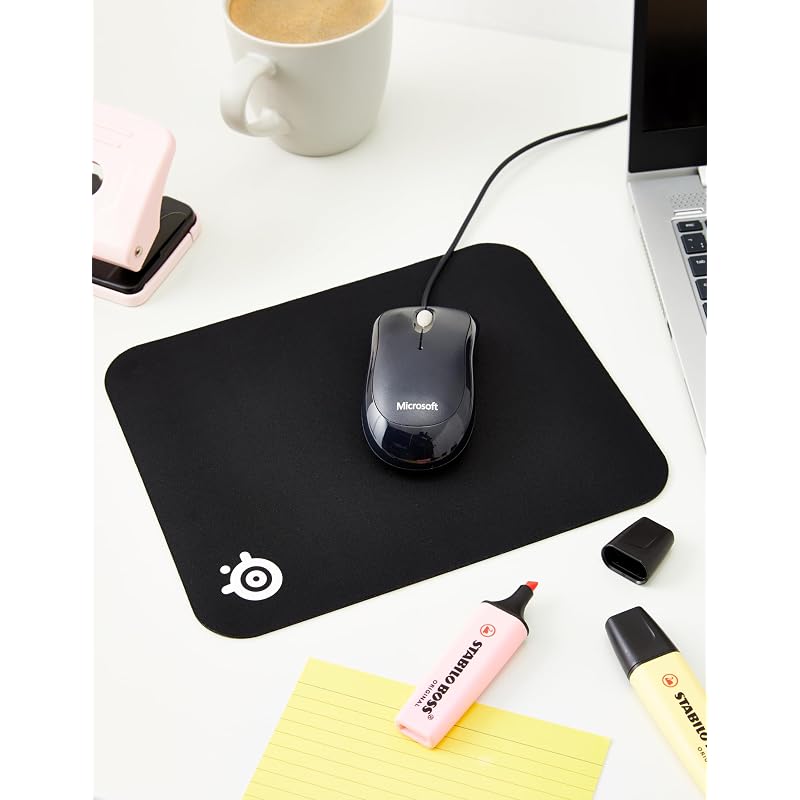SteelSeries Gaming Mouse Pad, Cloth, Small Size (S), Black, 25cm x 21cm x 0.2cm, QcK mini 63005