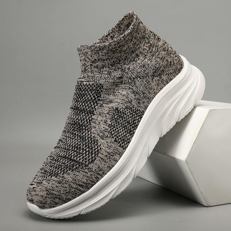 Sneakers breathable mesh casual simple thick bottom fly weaving outdoor commuting daily fly weaving