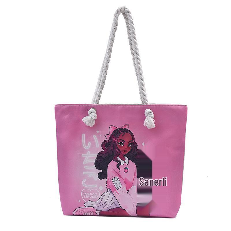 Chic European & American Style Shoulder Tote: Versatile Beach & Shopping Bag