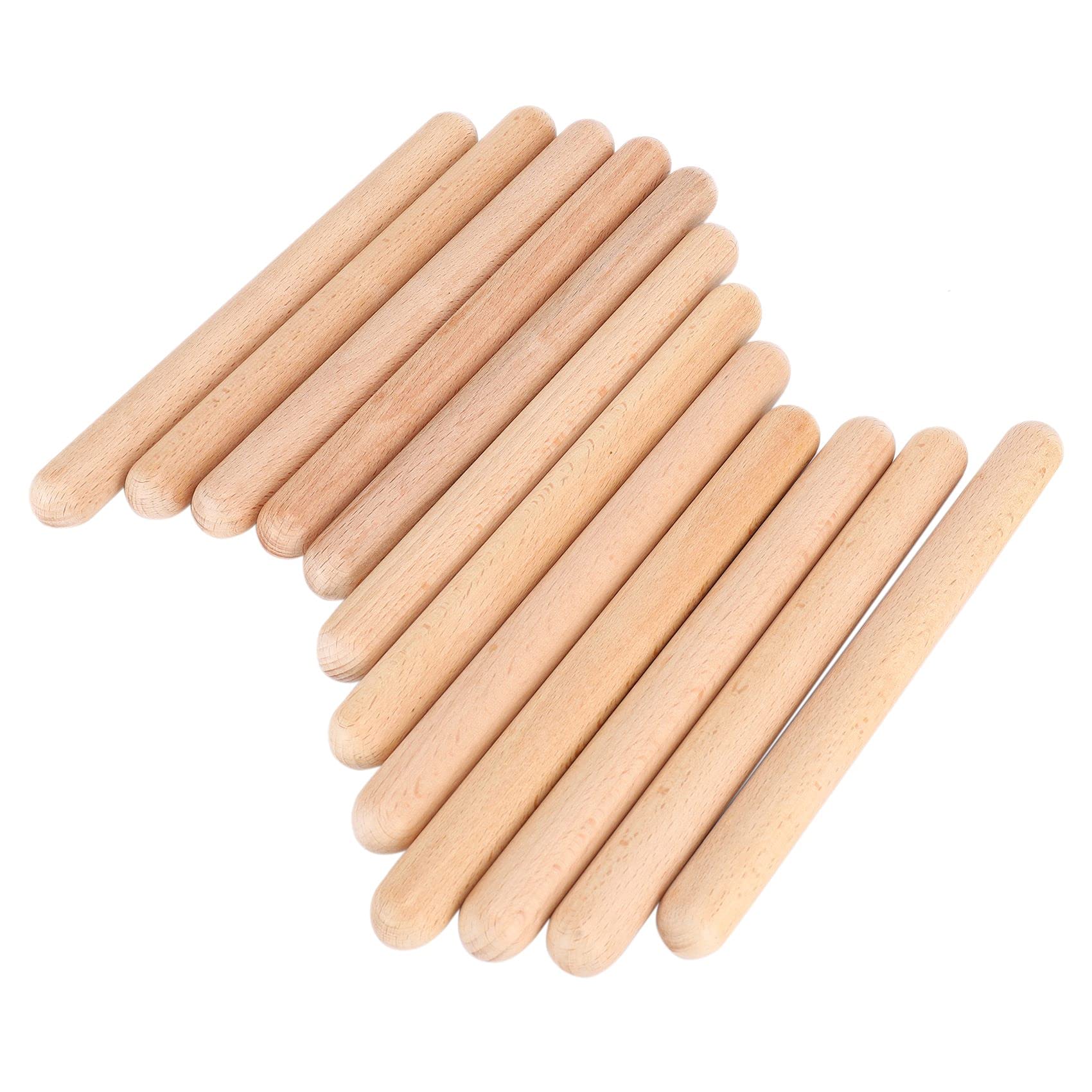 

Ducevna 6 Pairs Wooden Claves Musical Percussion Instruments Rhythm Sticks Kids Toy