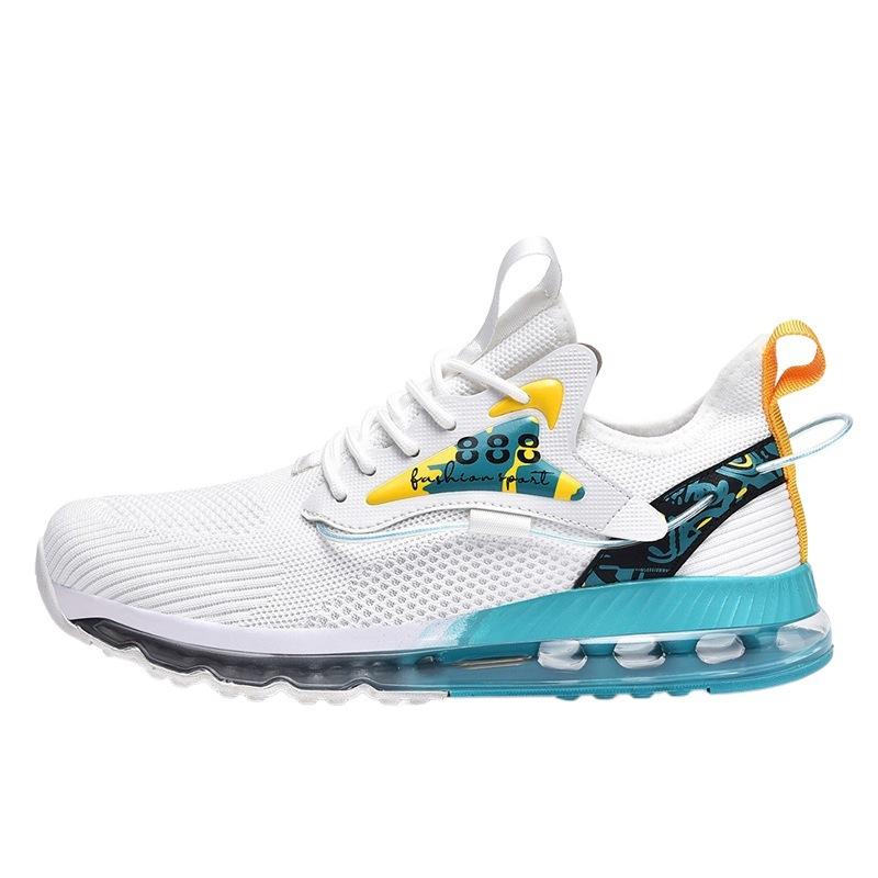 Large Size Sneakers Men's Summer Knitted Breathable Running Shoes New Fashion Air Cushion Mens