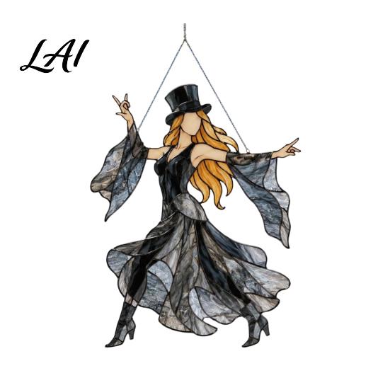 Dreamer Gift Sun Catcher Dancing Lady Catcher Acrylic Hanging Ornament Bohemian Gothic