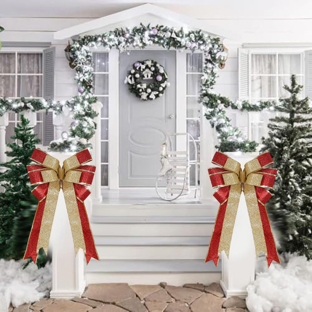 Für Türen Für Außenbereiche Festliche Schleifenschmuck Weihnachts-Schleifendekoration Feiertagsdekoration Benutzerfreundliches Design