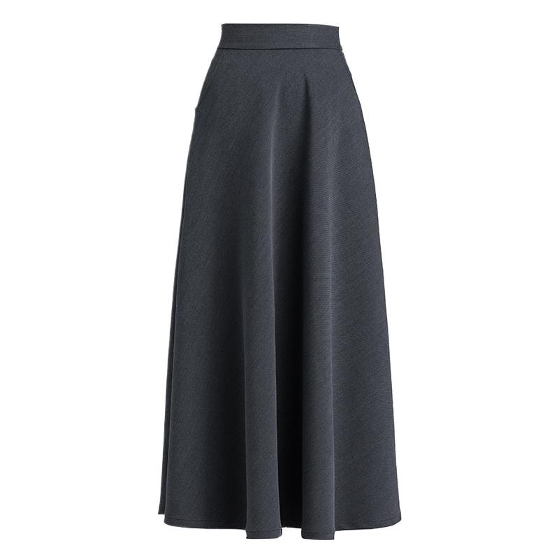 Damen Winter Wollrock mit hohem Bund, A-Linie, mittellang - Warm, Vielseitig, Kälteschutz, Figurschmeichelnd, Weiter Saum.