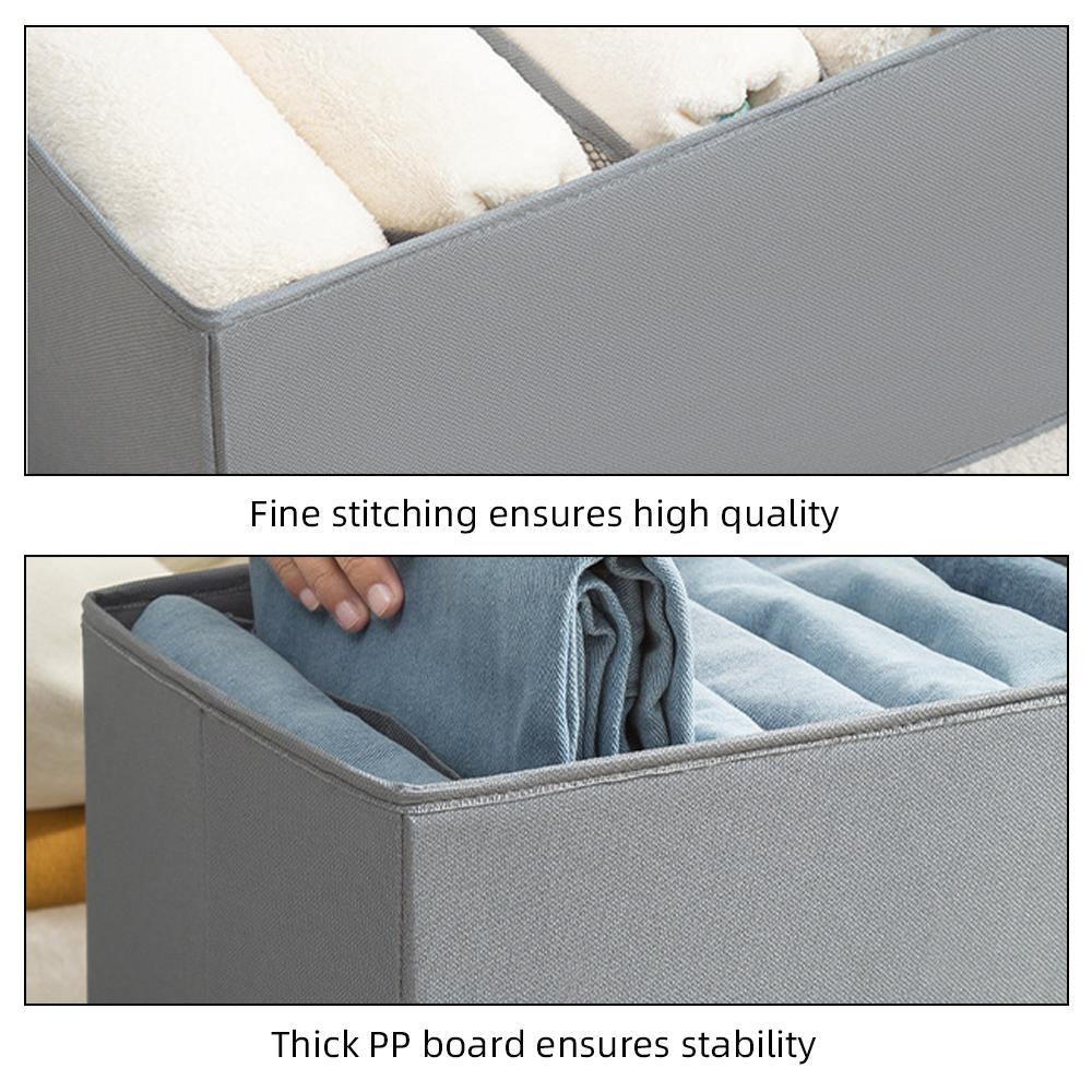 Wardrobe Clothes Organizer Washable Foldable Closet Organizers and Storage Boxes 5/7 Grids