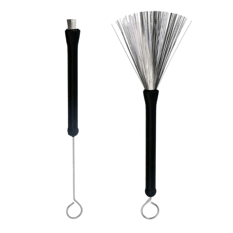 2Pcs Nylon Drum Brushes Drum Stick Brushes Percussion Drum Brush Stick for Jazzes Acoustic Playing Music Lover