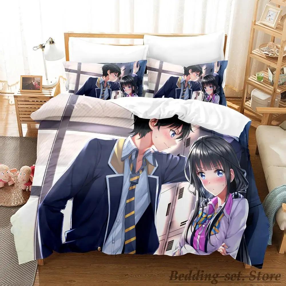 Comfortable Anime Print Bedding Set With Duvet Cover And Pillowcases Single Twin Full Queen King Sizes For Adults And Kids