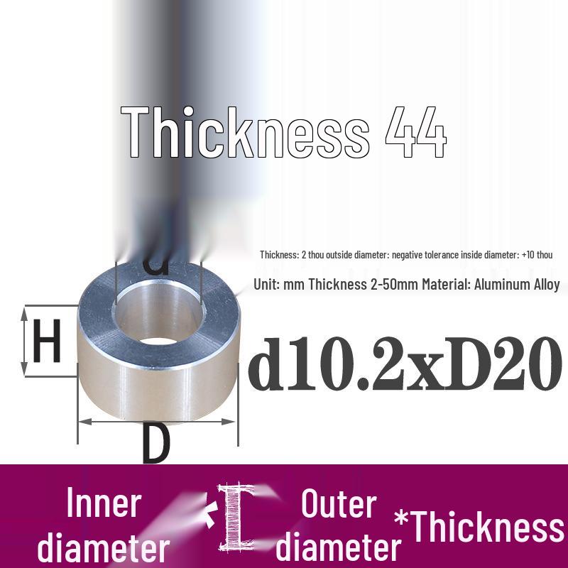 Außen-Ø 20mm Aluminiumlegierung Flache Unterlegscheibe Abstandshalter mit M6/M8/M10/M12 Innenloch - Metallwellenbuchse Isoliersäule.