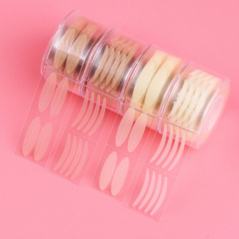 2 Rolls Make Up Transparent Beige Eyelid Large Eyes Decoration Strong Sticky Eyelid Paste Double Eyelid Tape