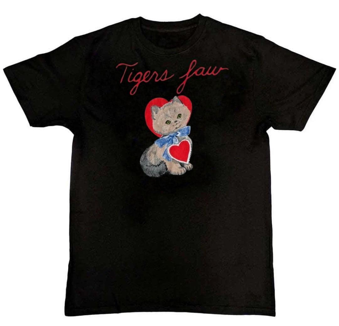 Tigers Jaw Cat Heart Mens Graphic Print T-Shirt L