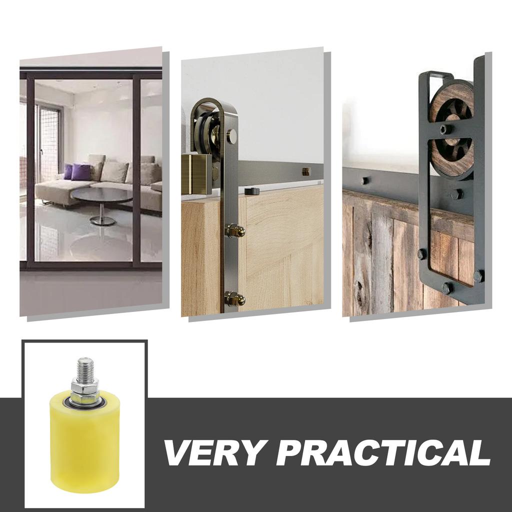 4Pcs Nylon Slide Gate Roller with Stable Bolt Fixation Low Noise Smooth Rolling for Yard Gate Indoor Room Door Garage Door