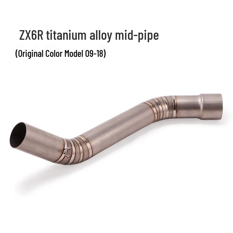 Yibai Ke Titanium Exhaust Mid-Pipe for ZX6R ZX10R 636 Big Bull Motorcycle.