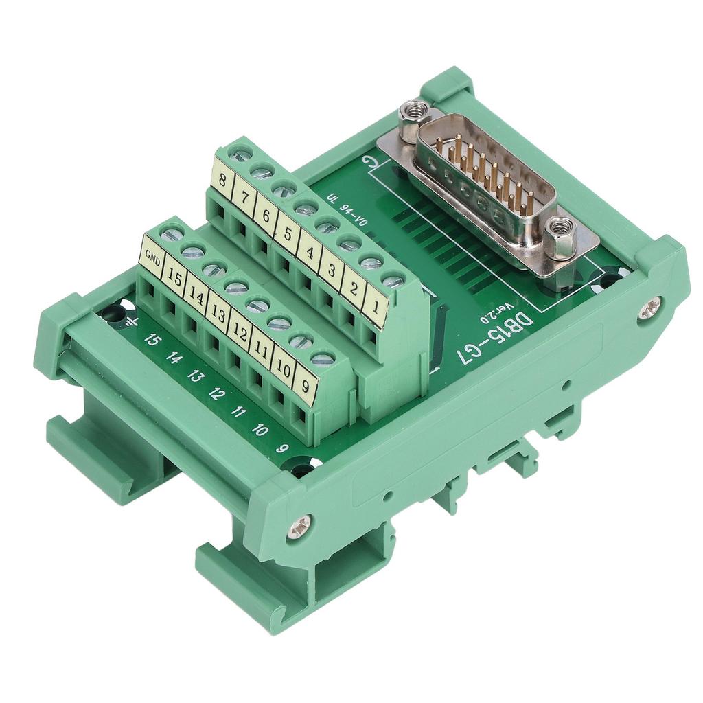 Terminal Block Male Header Interface Connector Break Out Board Module DC 60V DB15‑G7