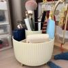 360° Rotating Makeup Brush Holder with 5 Compartments Capacity Skincare Organizer Makeup Organizer Countertop for Vanity Desk