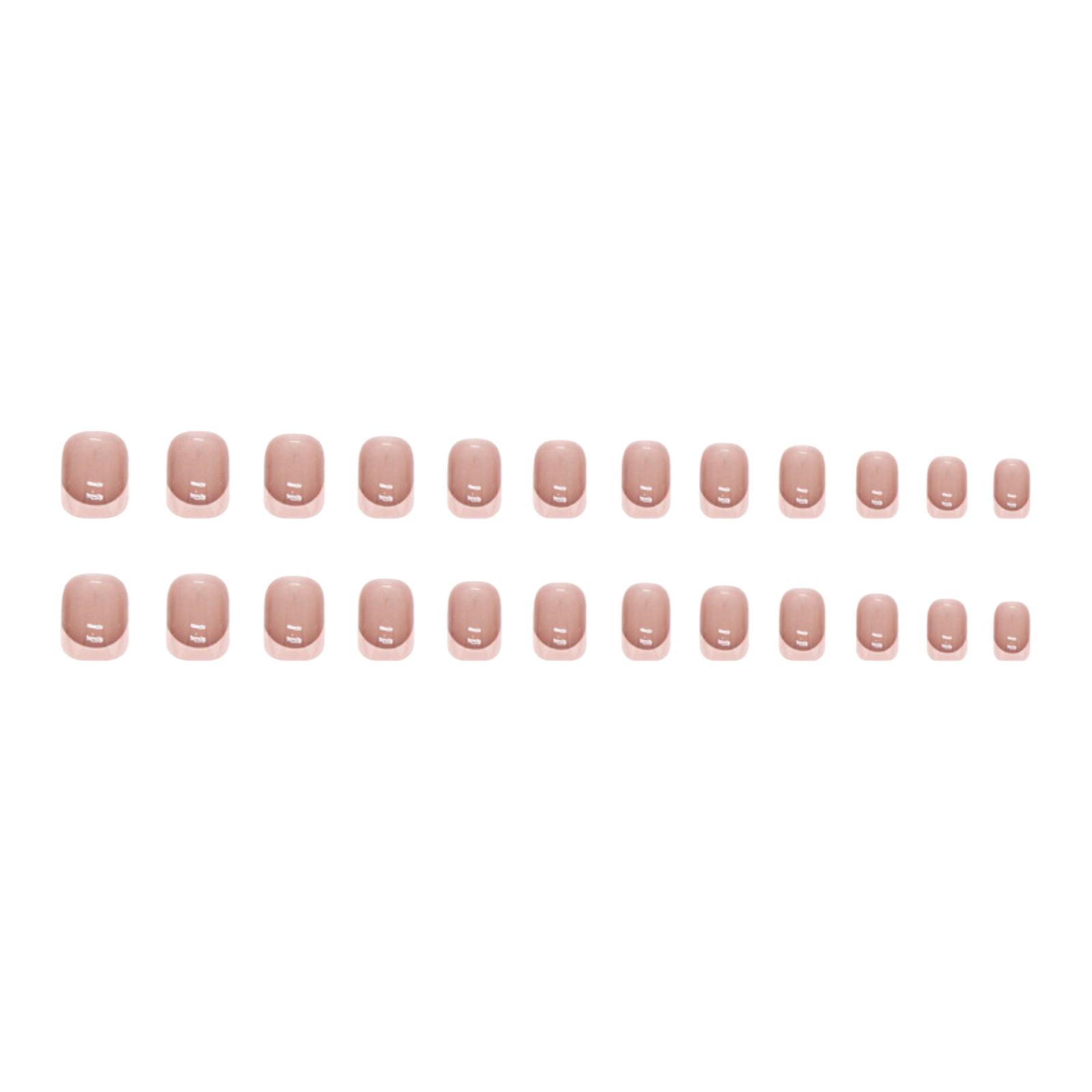 

24pcs Nail Pieces Wearable Nails Ice Transparent False Nails 5ml One Size