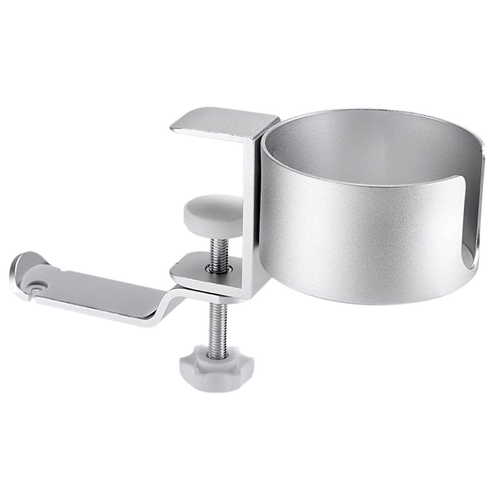 Aluminum Alloy Clamp-On Desk Cup Holder 360 Degree Rotatable Headphone Bag Hanger B