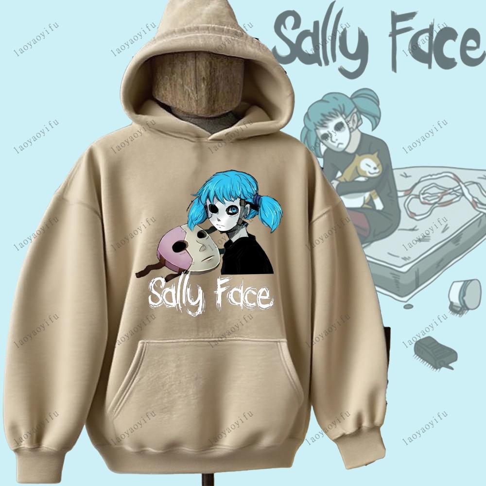 Felpa Sally Face Gioco Horror e Mistero Felpa Sally Face Calda Unisex Donna Uomo Felpa con Cappuccio Felpa Stampata Street Fashion