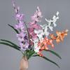 12 Heads Simulation Orchids Flowers 86cm Silk Fake Flowers Fake Larkspur Flowers  Dining Table