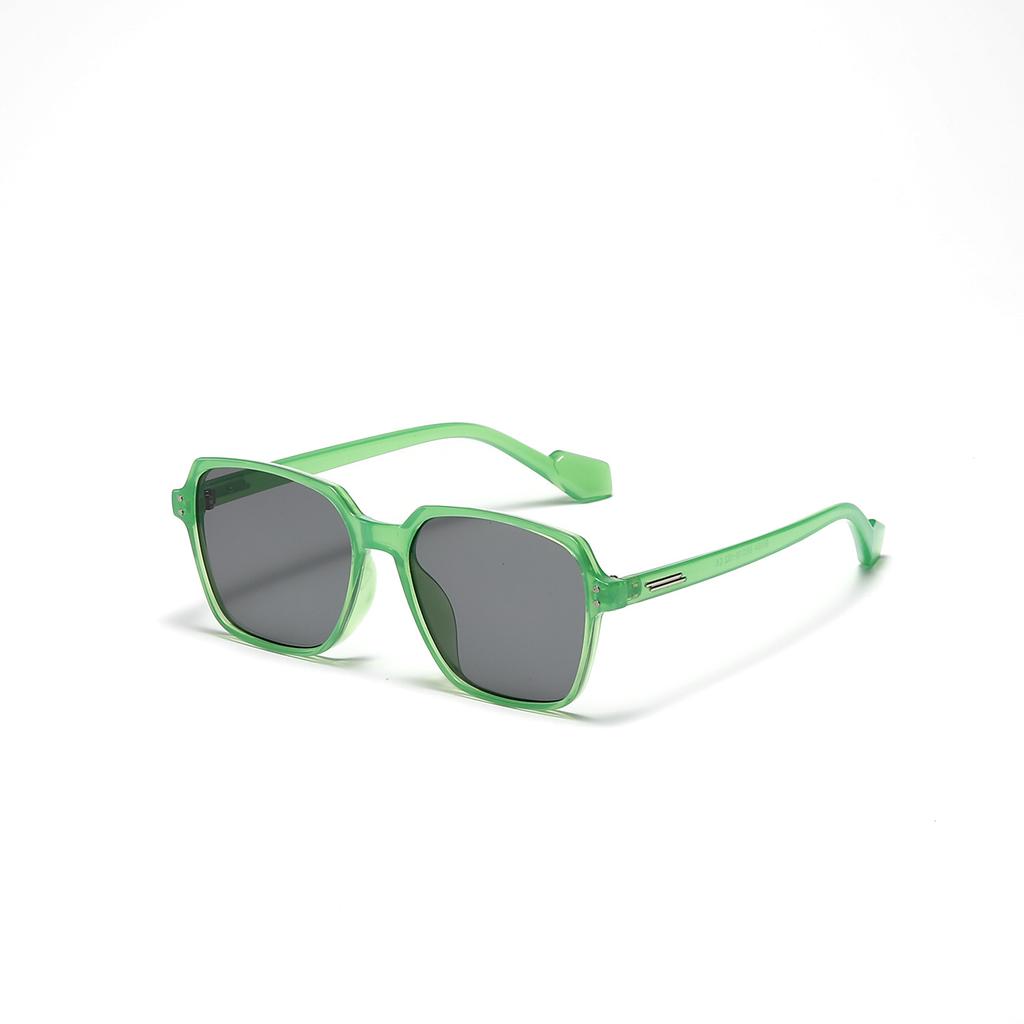 Square Glasses Large Frame Face Covering Versatile Sunglasses Women'S Casual Green Sunglasses Men