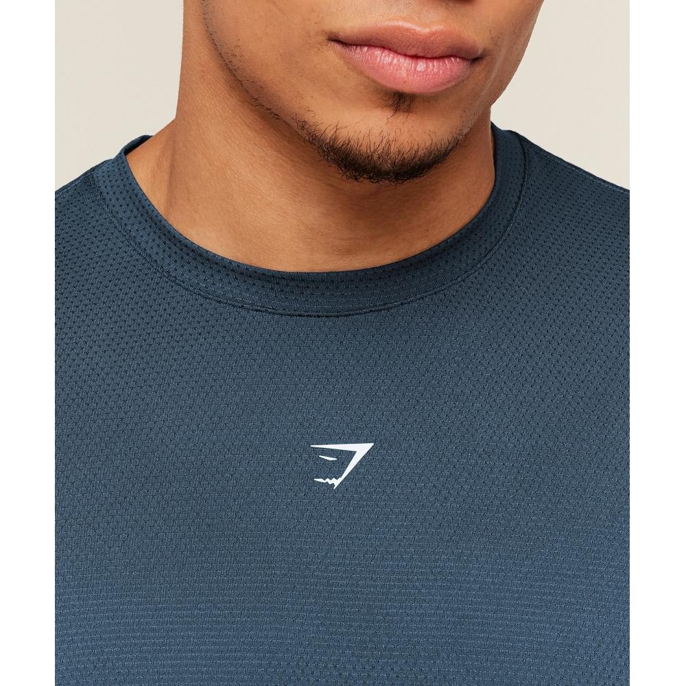 Gymshark Running T shirT Gs sTealTh Blue A3c2s Ud6s