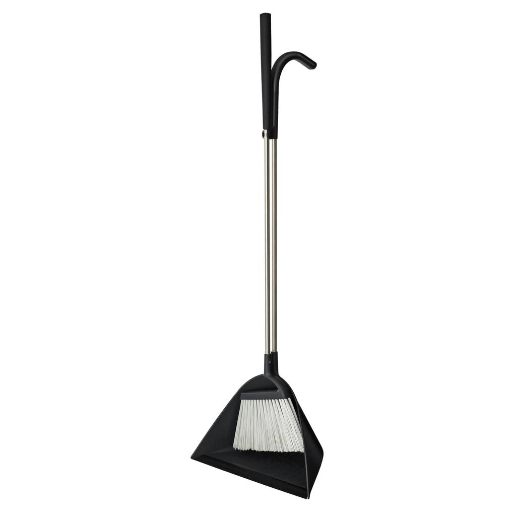 Tidy Sweep Black Special Broom and Dustpan Comfortable Easy Trash Made In Japan "Professional Design! Set" Posture, Grip, Brush, Disposal, Neat,