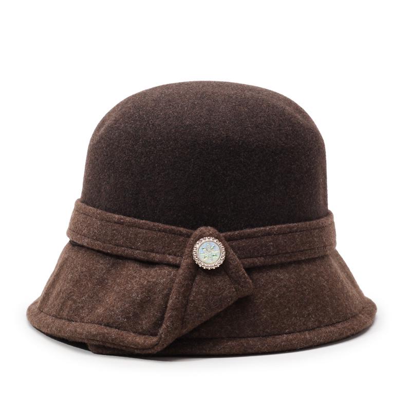 Damen Herbst/Winter Wollfilzhut - Trendig, Warm, Kuppel Eimer/Fedora Stil