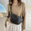 Soft PU Leather Waist Bag Women Quality Fanny Pack Thick Chain Shoulder Crossbody Chest Bag Fashion Belt Bags Purses Waist Packs