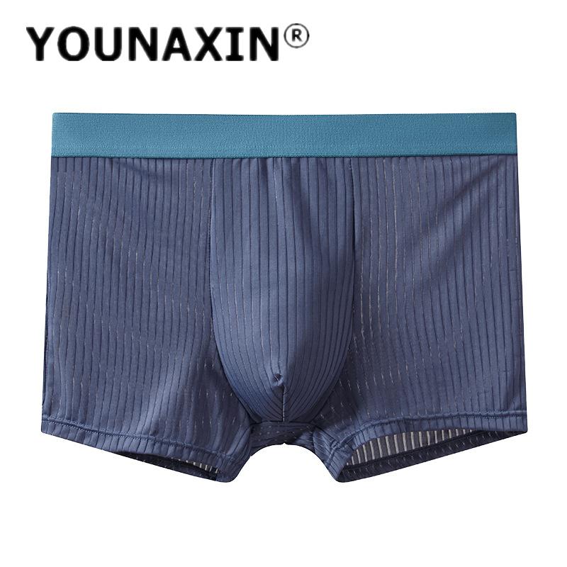 Big Size Men's Underwear Ice Silk Panties Boxer Briefs Underpants Boy Undies Undershorts Knickers L XL 2XL 3XL 4XL
