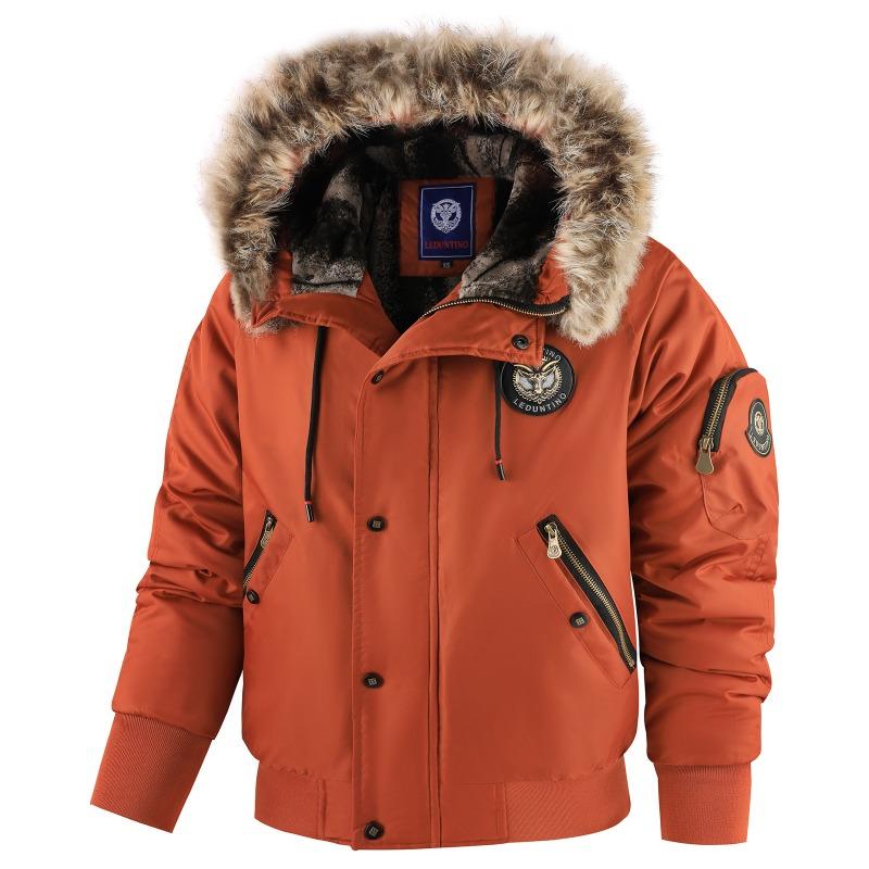 Modes Vīriešu Parkas ar Kapuci un