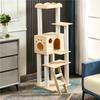 Hoher Kratzbaum Katzenbaum Mehrstufige Große Katzen-Eigentumswohnung Mit Kratzstämmen Kratzbrettern Liegeflächen Höhlen Für Hauskatzen