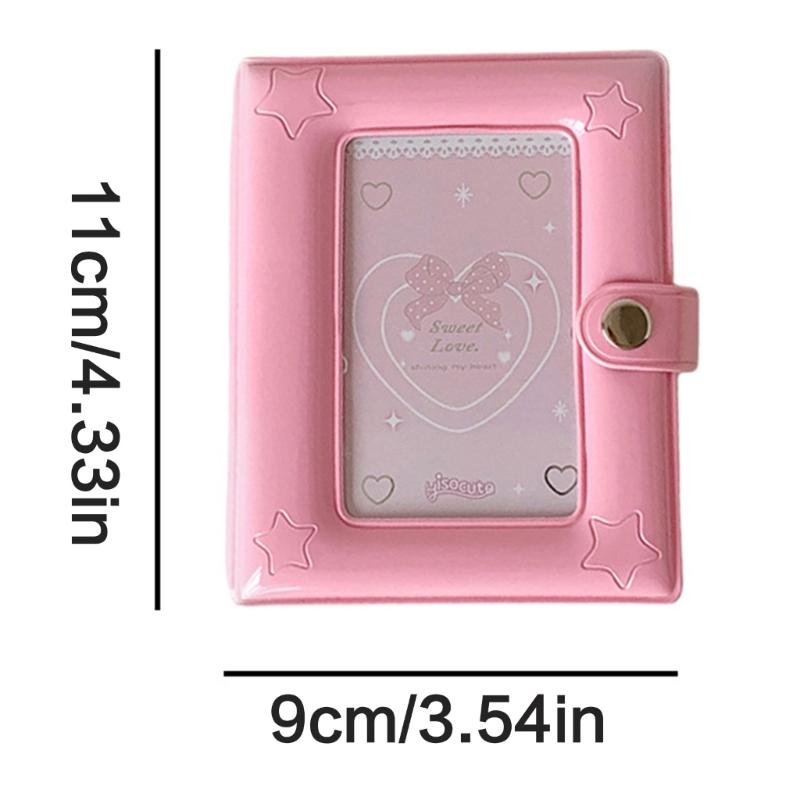Quality PVC 3.58x2.6inch Photo Album for 40 Photos Large Capacity for Family Wedding Anniversary Storage Postcard