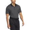 adidas Ottoman Polo Shirt Striped Three-Button Short Sleeve Men Tops Gray IU4364