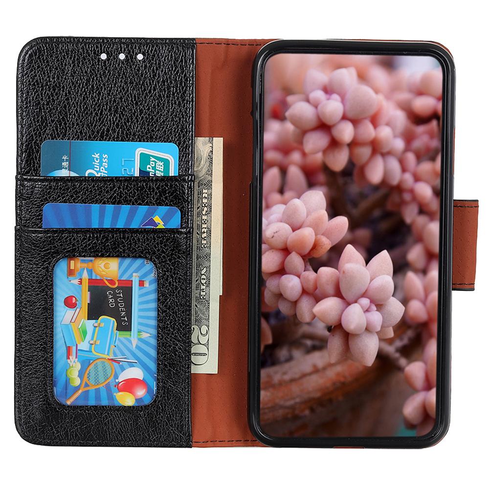 

For Motorola Moto G75 5G Case Nappa Texture Split Leather Wallet Phone Cover Brown