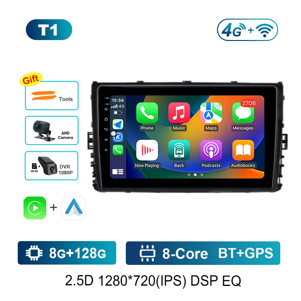 Android System Car Video Multimedia Player for VW MQB POLO VI Jetta MK7 T6 Bora 2018 - 2021 Navi GPS WiFi DSP Stereo 4G BT