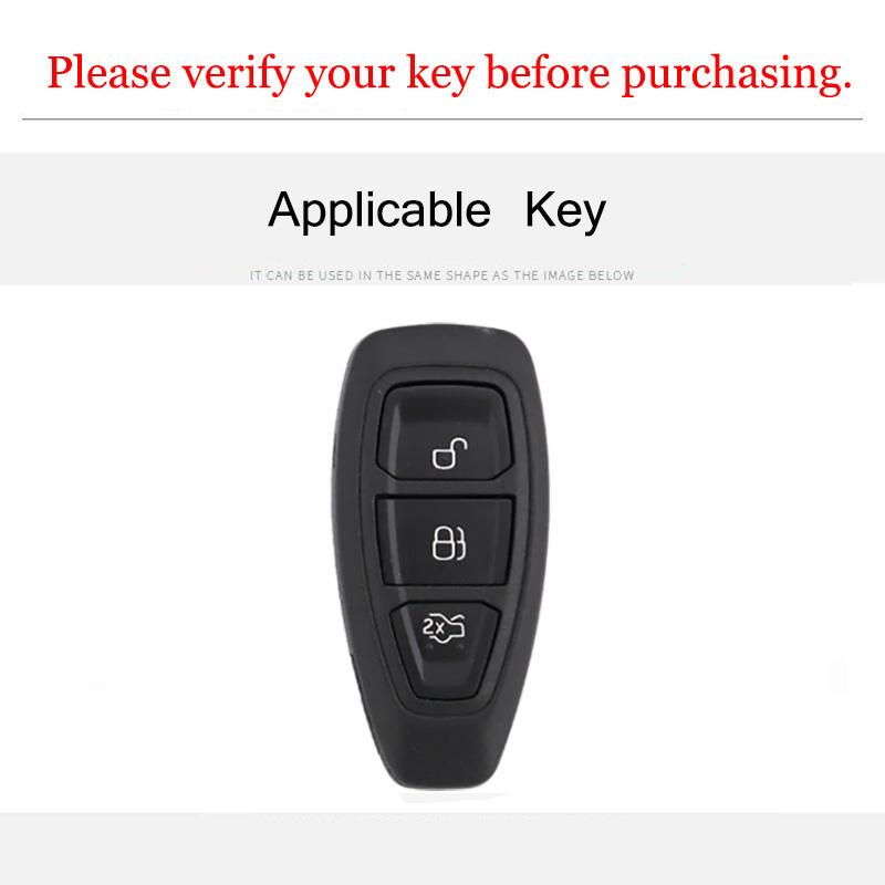 3 Buttons Key Cover for Ford Transit Custom Mondeo Fiesta Kuga ST Line MK3 Focus 3 Station Wagon Ecosport Case Key Protection