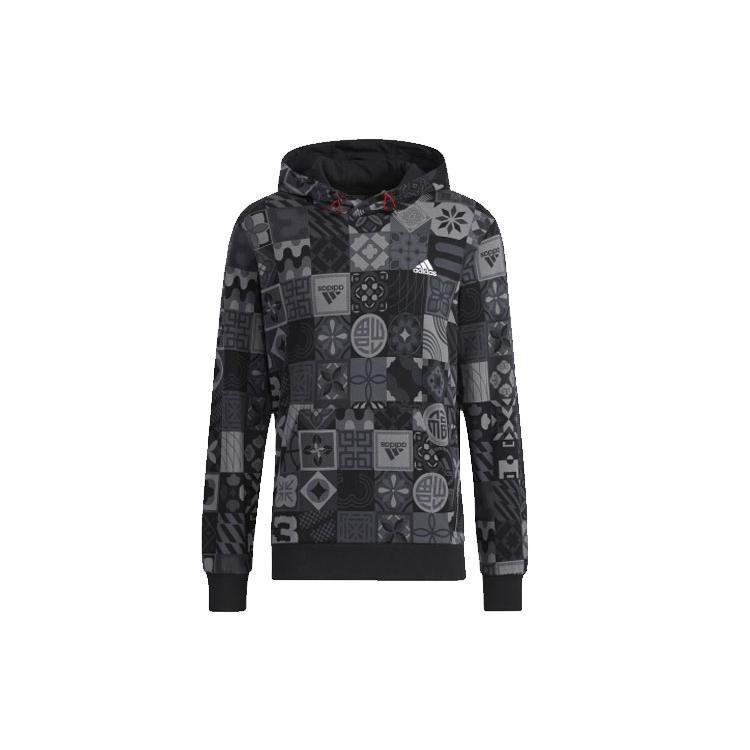 Adidas Коллекция CNY Толстовки Мужские Черные С капюшоном Умеренный Обычный HC0271 M