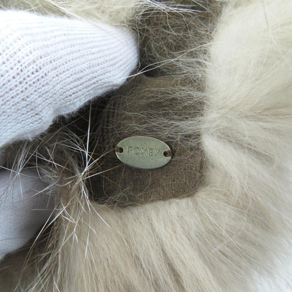 Excellent FOXEY Cufflinks Cufflinks FOX Fur Cuffs Arm Warmers Accessories Beige Women F 37753 Used