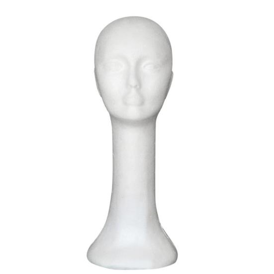 Head Model Abstract Long Neck Foam Female Mannequin Wig Hat Glasses Display Stand Model for Business