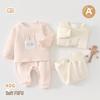 Baby Set: Warm Cotton Long Sleeve Top and Trousers for Infants - Perfect for Autumn and Winter