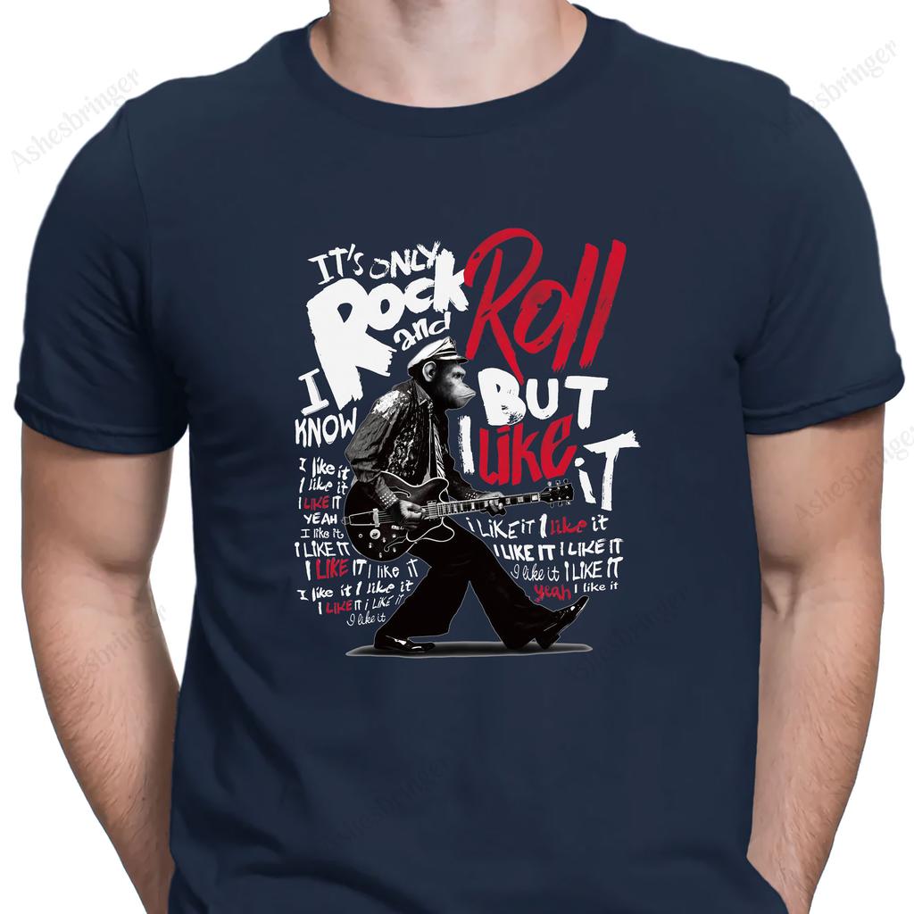 Men's Cotton Crew Neck ROCK'ROLL 80‘s Music Graphic Print T-Shirt Street Casual Style Tops for Men and Women