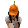 Cute Funny Ugly Orange Baseball Hat Letters Fashionable Soft Top Sun Hat Summer Small Orange Duckball Hat Men's Trendy