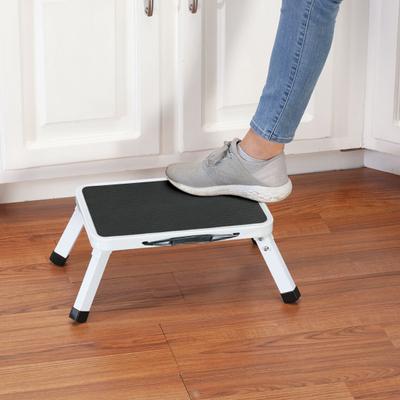 Marchepied pliable portable léger en acier robuste pouvant supporter une capacité de 150 kg pour camping en plein air, chasse, pique-nique, pêche, mini siège de chaise pliable