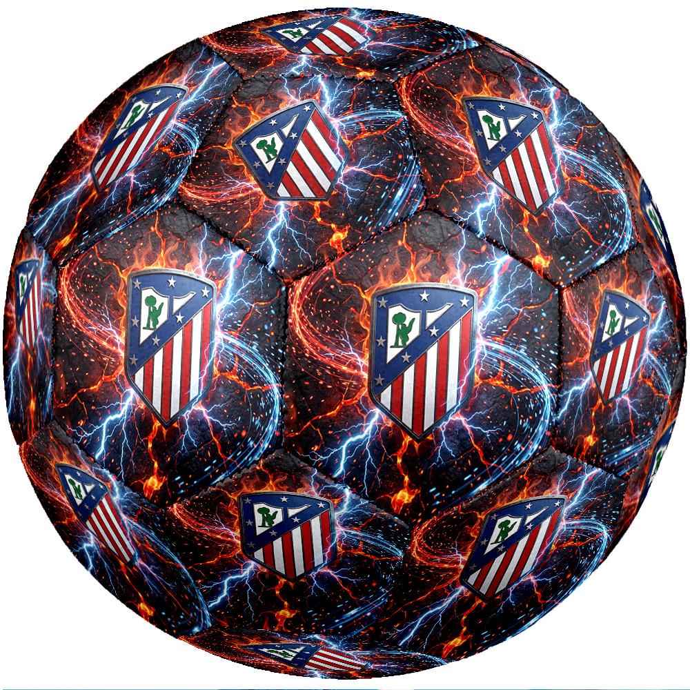 Atletico Madrid Theme Soccer Ball Size 5 Soccer Ball Soft Touch Professional Training Football for Outdoor Sports