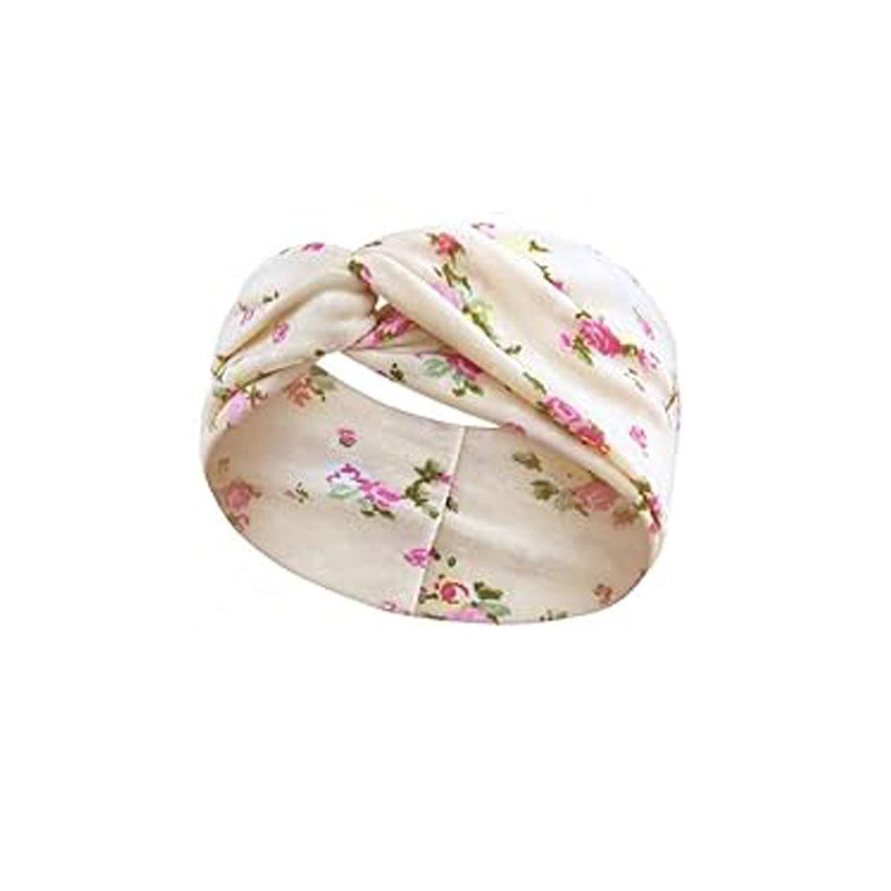 Cashew Flower Headband Sports Running Bohemian Face Wash Makeup Headband Cross Wide-brimmed Headband for Women