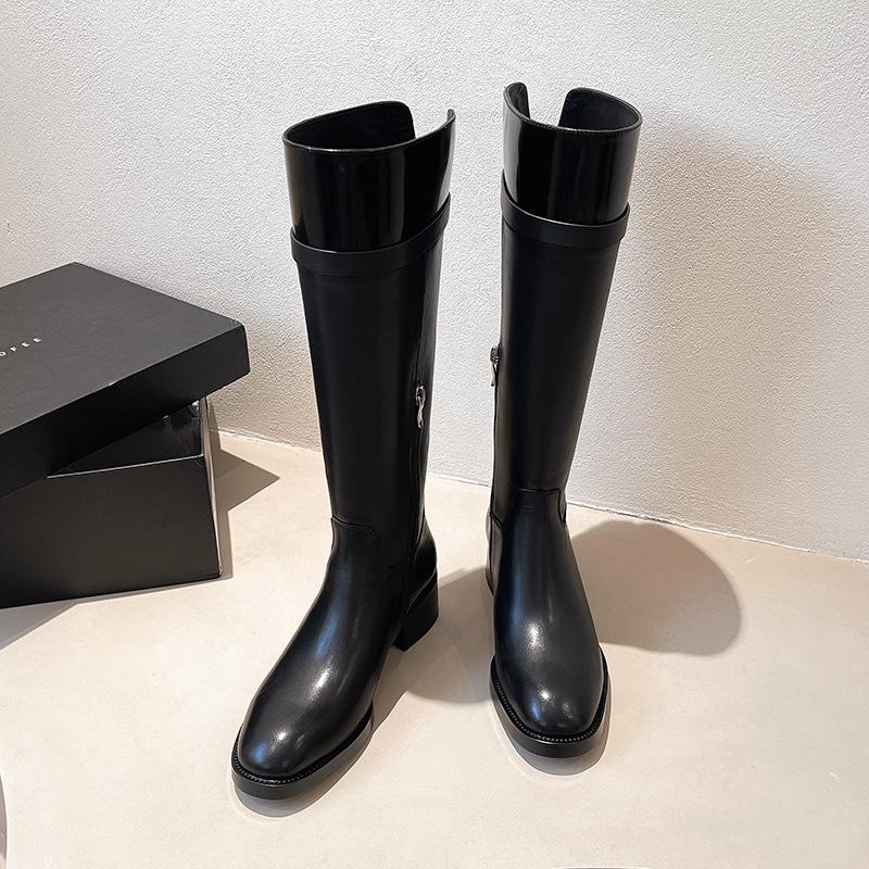 Ma Sichun's same women's boots 2025 winter new versatile thin knight boots thin boots long boots children