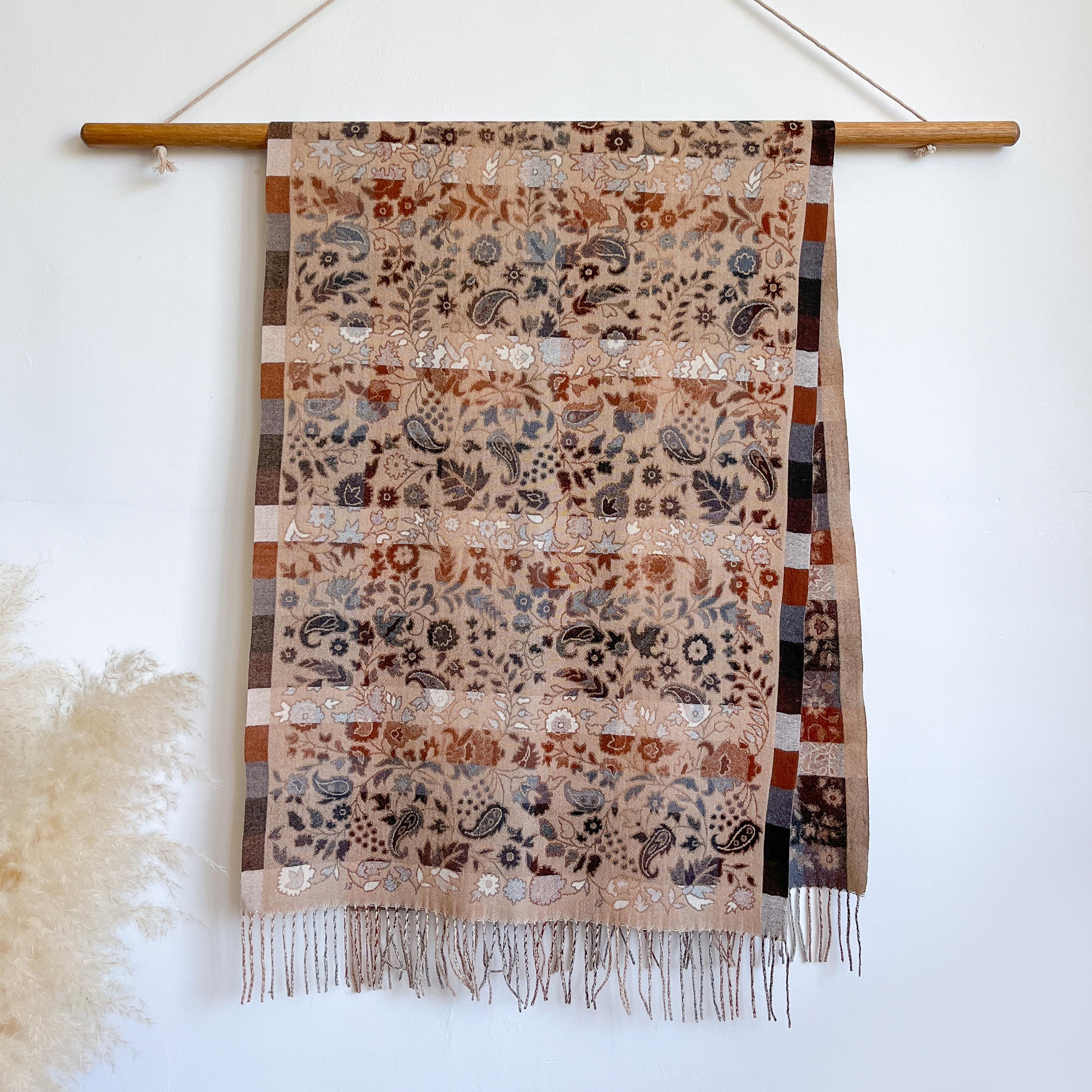 

Женский зимний модный платок с кисточками, утолщенный шарф из искусственного кашемира, этнический стиль, теплая накидка-одеяло, головной платок, шарф